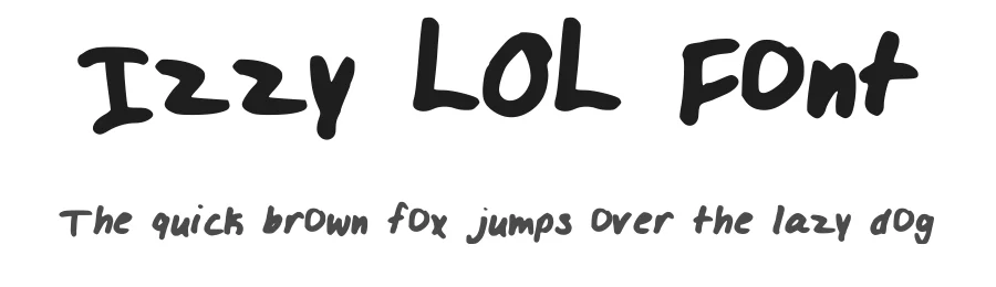 Izzy LOL Font