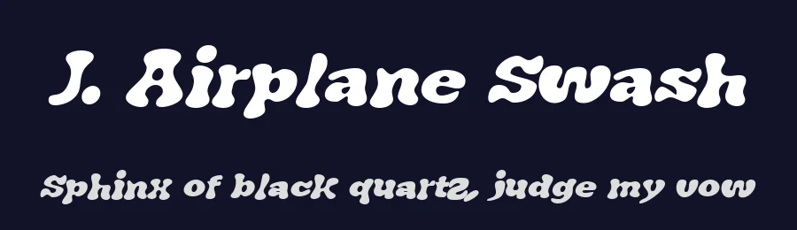 J. Airplane Swash by deFharo — Decorative Font — thumbnail 2