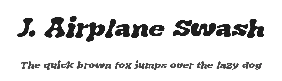 J. Airplane Swash by deFharo — Decorative Font