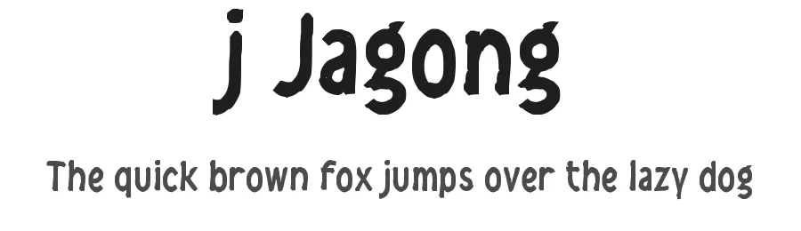 j Jagong by wepfont.com — Decorative Font