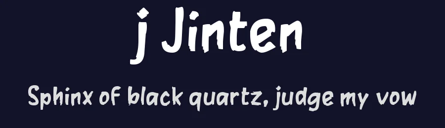 j Jinten by wepfont.com — Script Handwritten Font — thumbnail 2