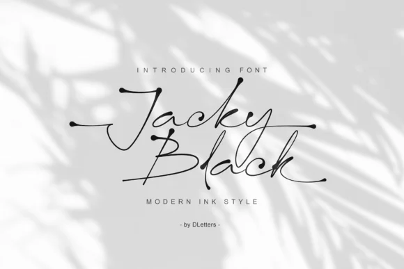 Jacky Black Font by DLetters.std — Script Handwritten Font