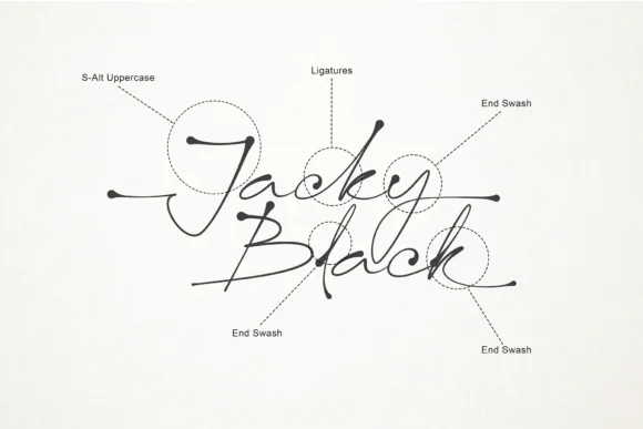 Jacky Black Font by DLetters.std — Script Handwritten Font — thumbnail 3