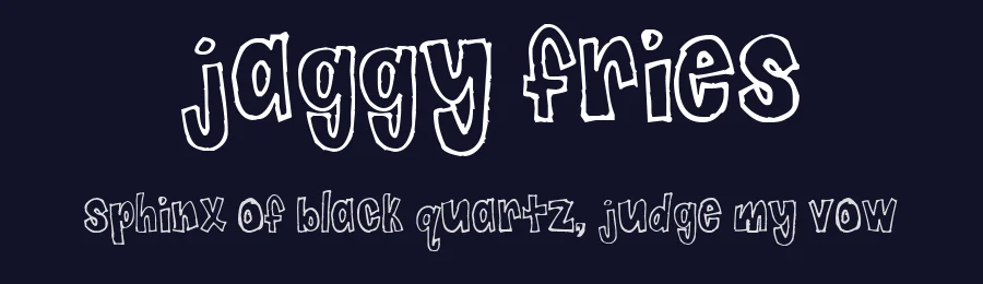 Jaggy Fries by aypreel — Decorative Font — thumbnail 2