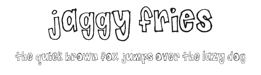 Jaggy Fries by aypreel — Decorative Font
