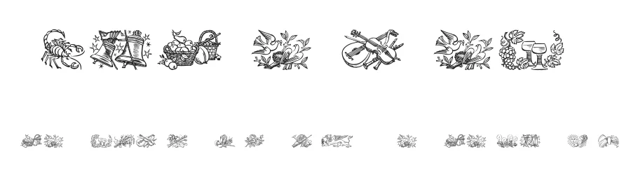 Jahreskreis by Dieter Steffmann — Dingbats Font