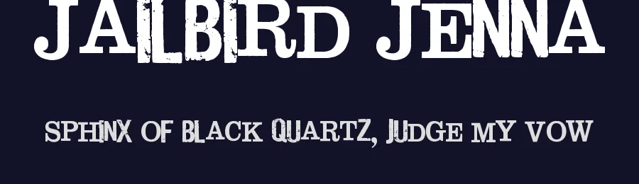 Jailbird Jenna — Decorative Font — thumbnail 2