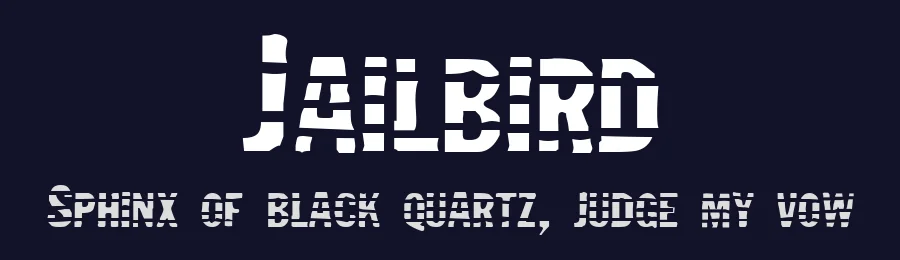 Jailbird by Andy Krahling — Decorative Font — thumbnail 2