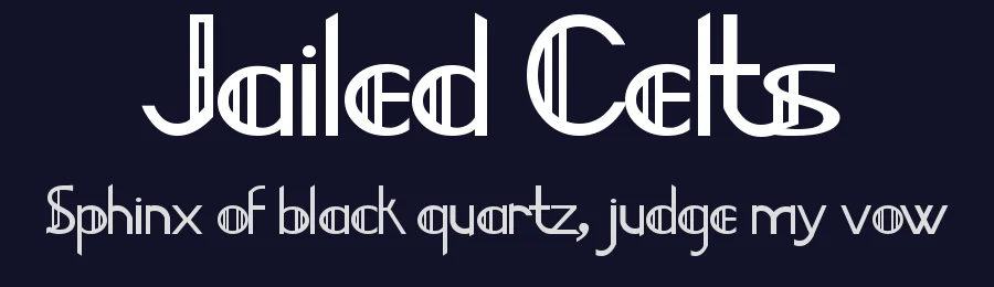 Jailed Celts by Matias Romero — Decorative Font — thumbnail 2