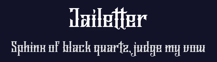 Jailetter by Graptail Type Studio — Blackletter Font — thumbnail 2