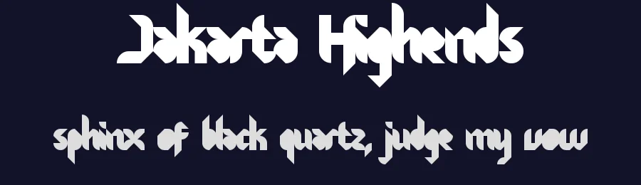Jakarta Highends by Adien Gunarta — Display Font — thumbnail 2