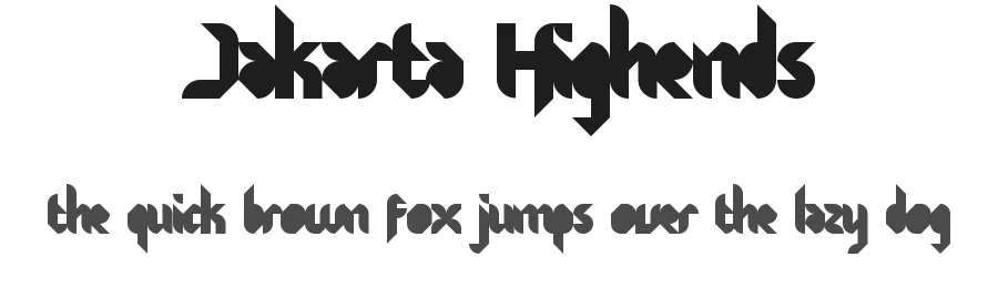 Jakarta Highends by Adien Gunarta — Display Font