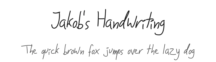 Jakob's Handwriting