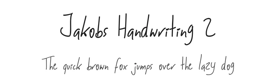 Jakobs Handwriting 2
