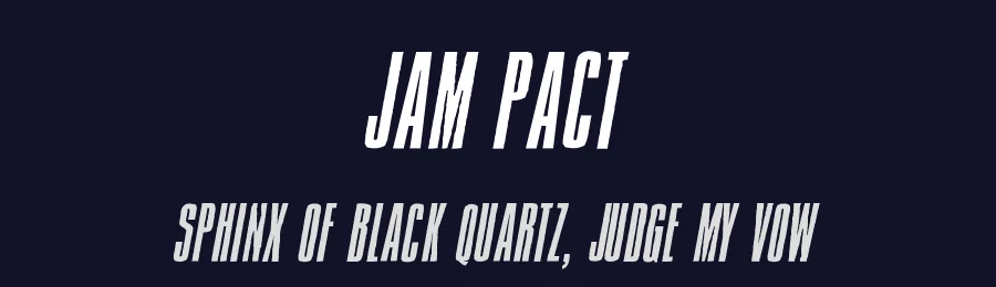 Jam Pact by Vic Fieger — Decorative Font — thumbnail 2