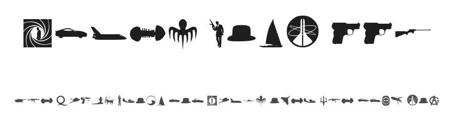 James Bond 007 by Glyphcraft — Dingbats Font