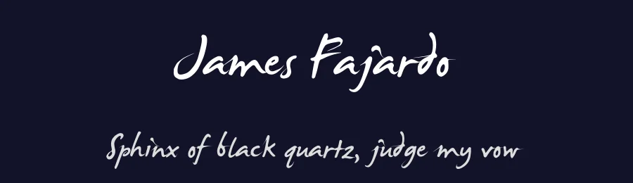 James Fajardo by James Paul Fajardo — Script Handwritten Font — thumbnail 2