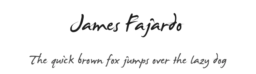 James Fajardo by James Paul Fajardo — Script Handwritten Font