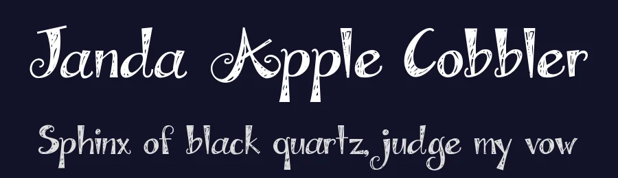 Janda Apple Cobbler by Kimberly Geswein — Decorative Font — thumbnail 2