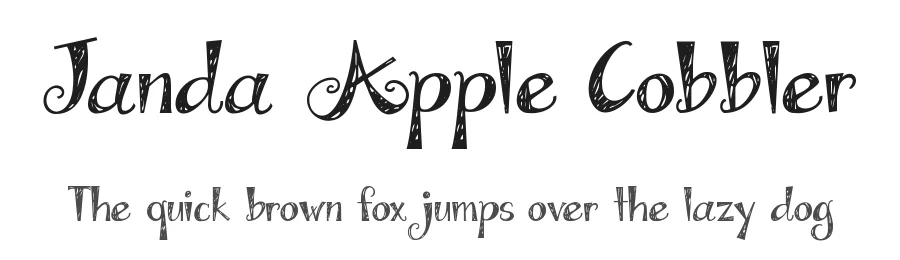 Janda Apple Cobbler by Kimberly Geswein — Decorative Font
