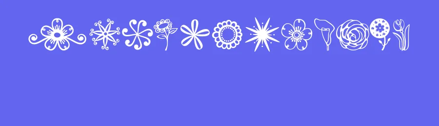Janda Flower Doodles by Kimberly Geswein — Dingbats Font — thumbnail 3