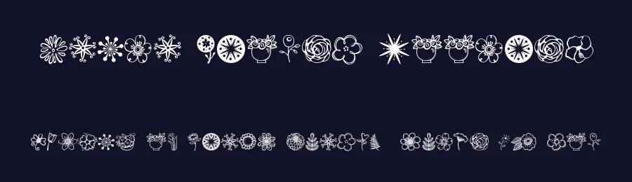 Janda Flower Doodles by Kimberly Geswein — Dingbats Font — thumbnail 2