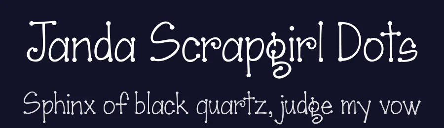 Janda Scrapgirl Dots by Kimberly Geswein — Decorative Font — thumbnail 2