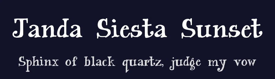 Janda Siesta Sunset by Kimberly Geswein — Decorative Font — thumbnail 2