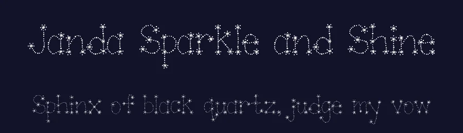 Janda Sparkle and Shine by Kimberly Geswein — Decorative Font — thumbnail 2