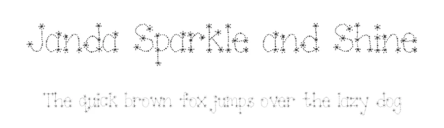 Janda Sparkle and Shine by Kimberly Geswein — Decorative Font