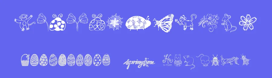 Janda Spring Doodles by Kimberly Geswein — Dingbats Font — thumbnail 3