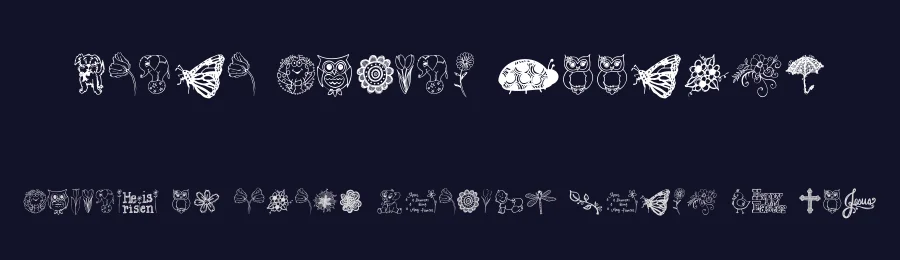 Janda Spring Doodles by Kimberly Geswein — Dingbats Font — thumbnail 2