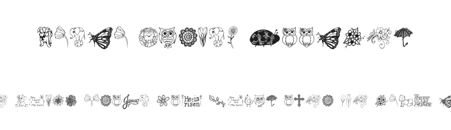 Janda Spring Doodles by Kimberly Geswein — Dingbats Font