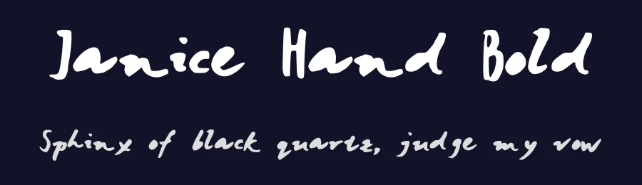 Janice Hand Bold by Janice Law — Script Handwritten Font — thumbnail 2