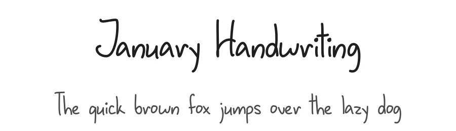 January Handwriting
