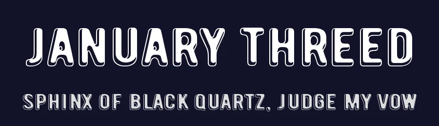 January Threed by Juha Korhonen — Decorative Font — thumbnail 2