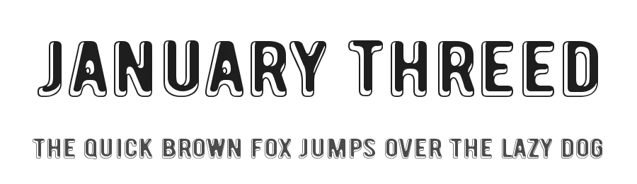 January Threed by Juha Korhonen — Decorative Font