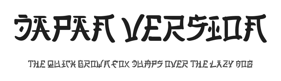 Japan Version by Masa Aska Sanurumi — Decorative Font