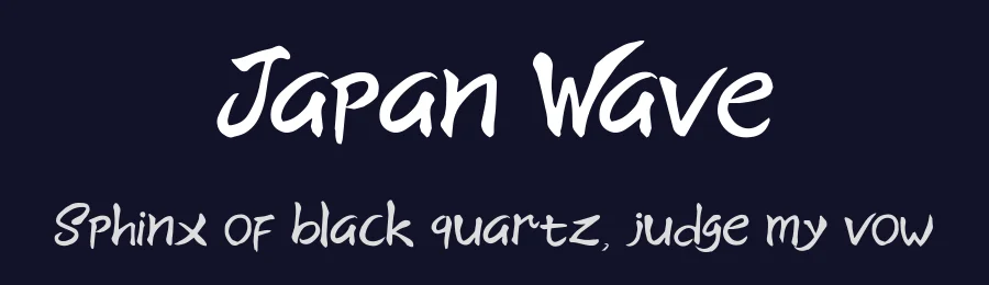 Japan Wave by Seneka Grafika — Decorative Font — thumbnail 2