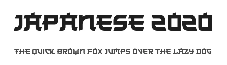 Japanese 2020 by Hawtpixel — Decorative Font