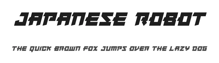 Japanese Robot by Hawtpixel β Decorative Font