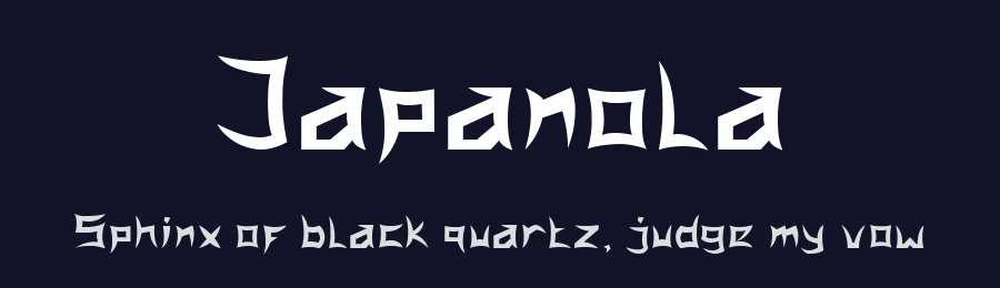 Japanola by Kong Font — Decorative Font — thumbnail 2