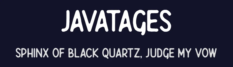 Javatages by Sarah Robbaniyyah — Decorative Font — thumbnail 2