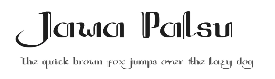 Jawa Palsu — Decorative Font
