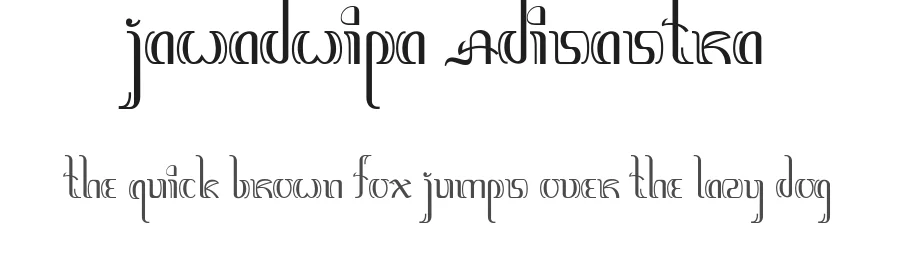 Jawadwipa Adisastra by Adien Gunarta β Decorative Font