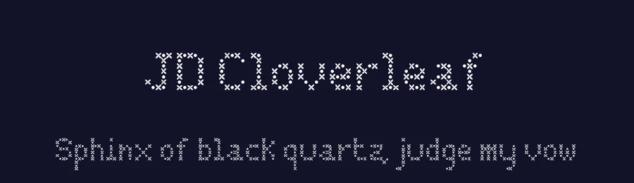 JD Cloverleaf by Jecko Development — Decorative Font — thumbnail 2
