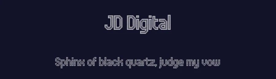 JD Digital by Jecko Development — Display Font — thumbnail 2