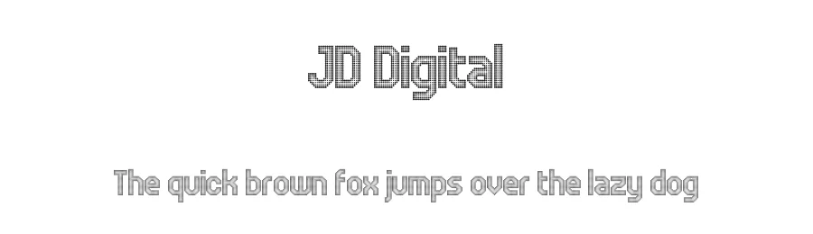 JD Digital by Jecko Development β Display Font