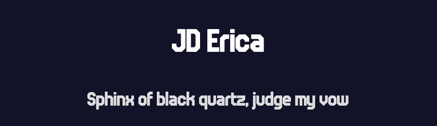 JD Erica by Jecko Development — Display Font — thumbnail 2