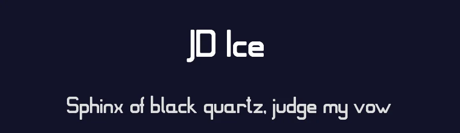 JD Ice by Jecko Development — Display Font — thumbnail 2